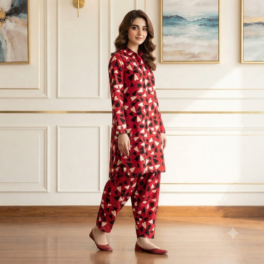 2 Pcs Unstitched Digital Print Suit JS 0614