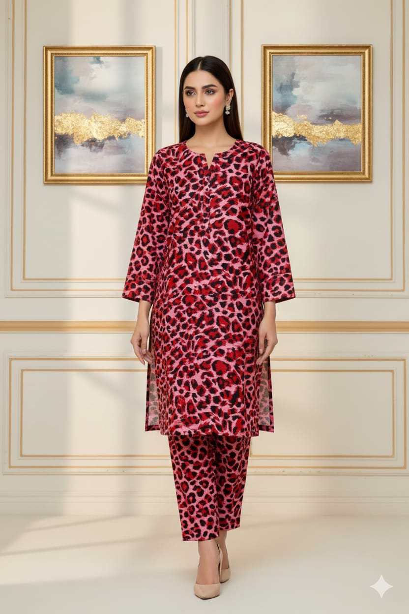 2 Pcs Unstitched Digital Print Suit JS 0547