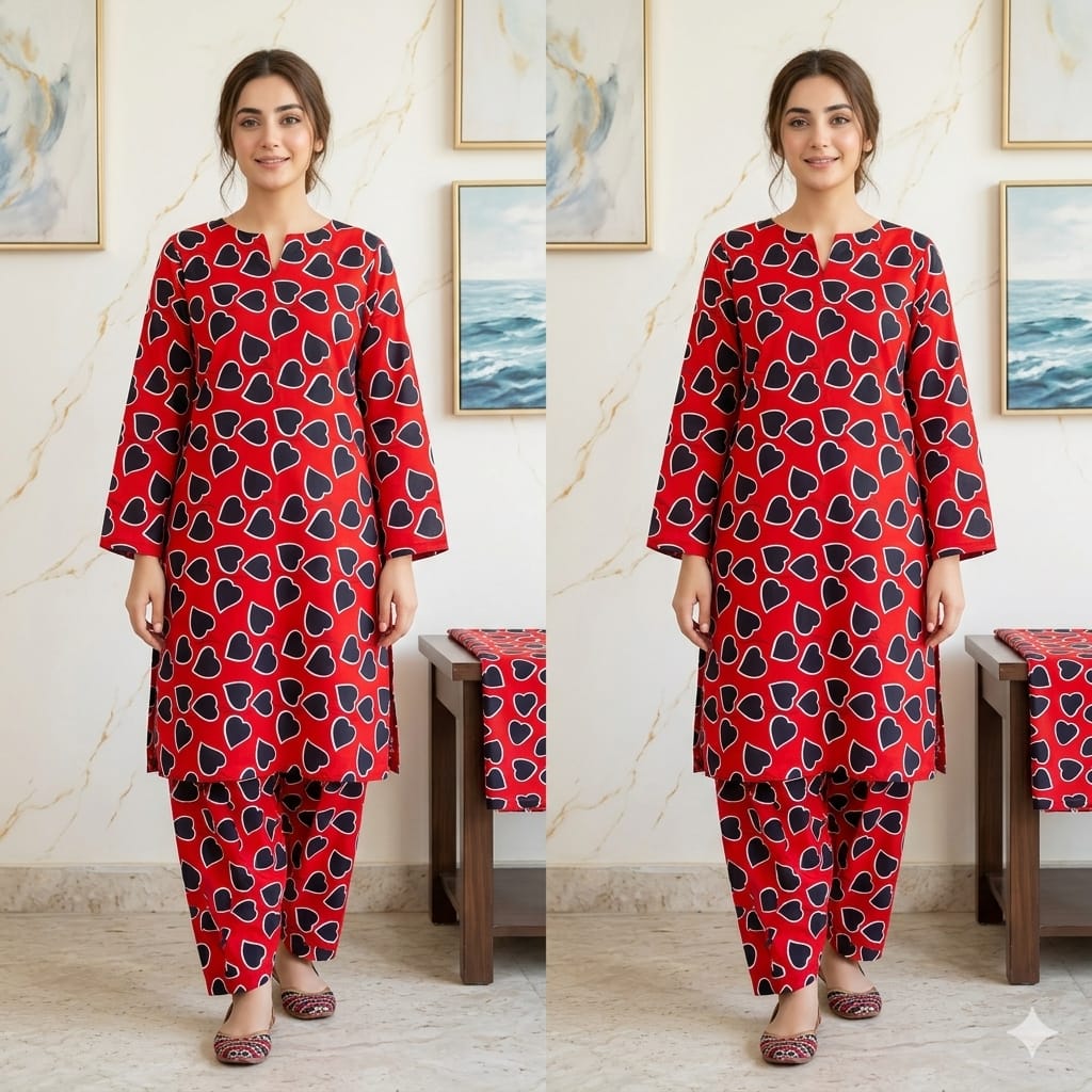 2 Pcs Unstitched Digital Print Suit JS 0557
