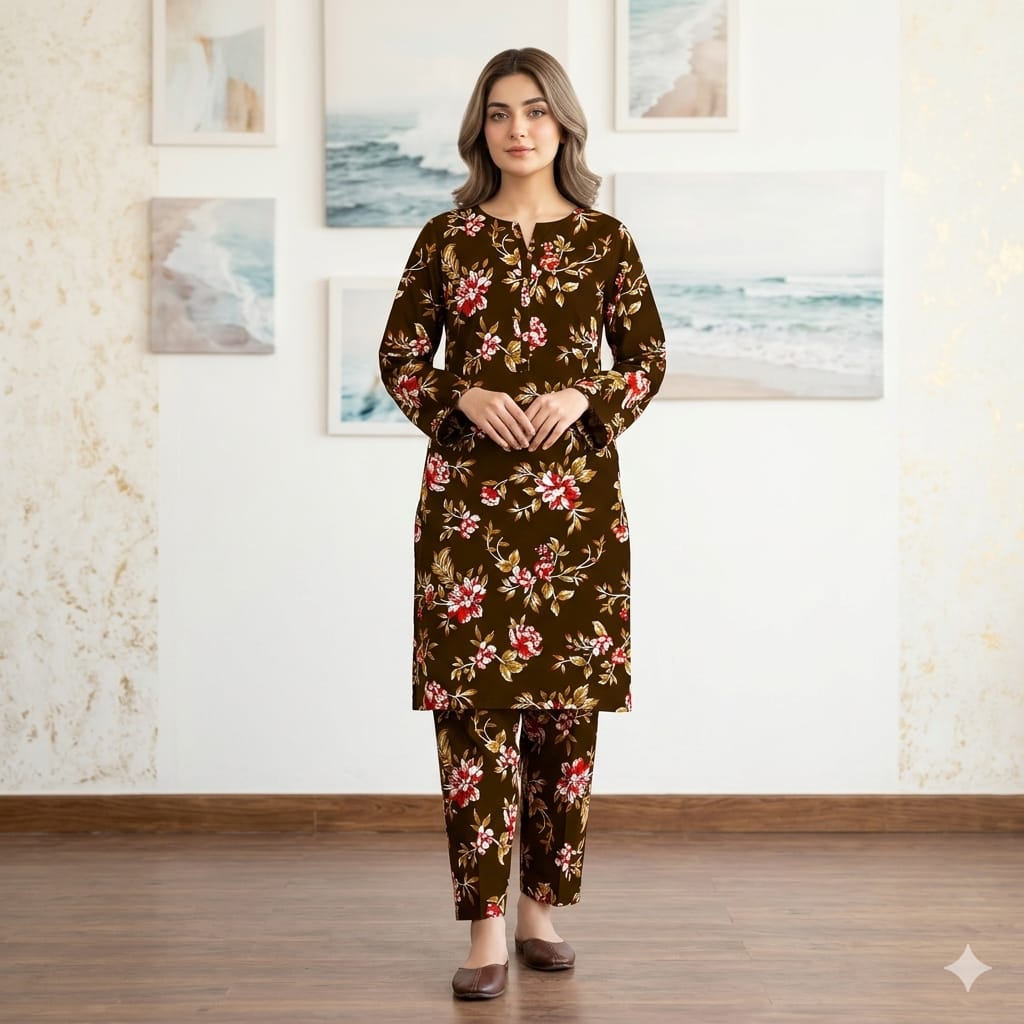 2 Pcs Unstitched Digital Print Suit JS 0507