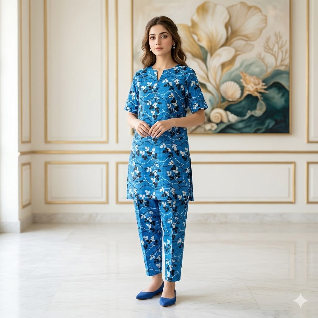 2 Pcs Unstitched Digital Print Suit JS 0514