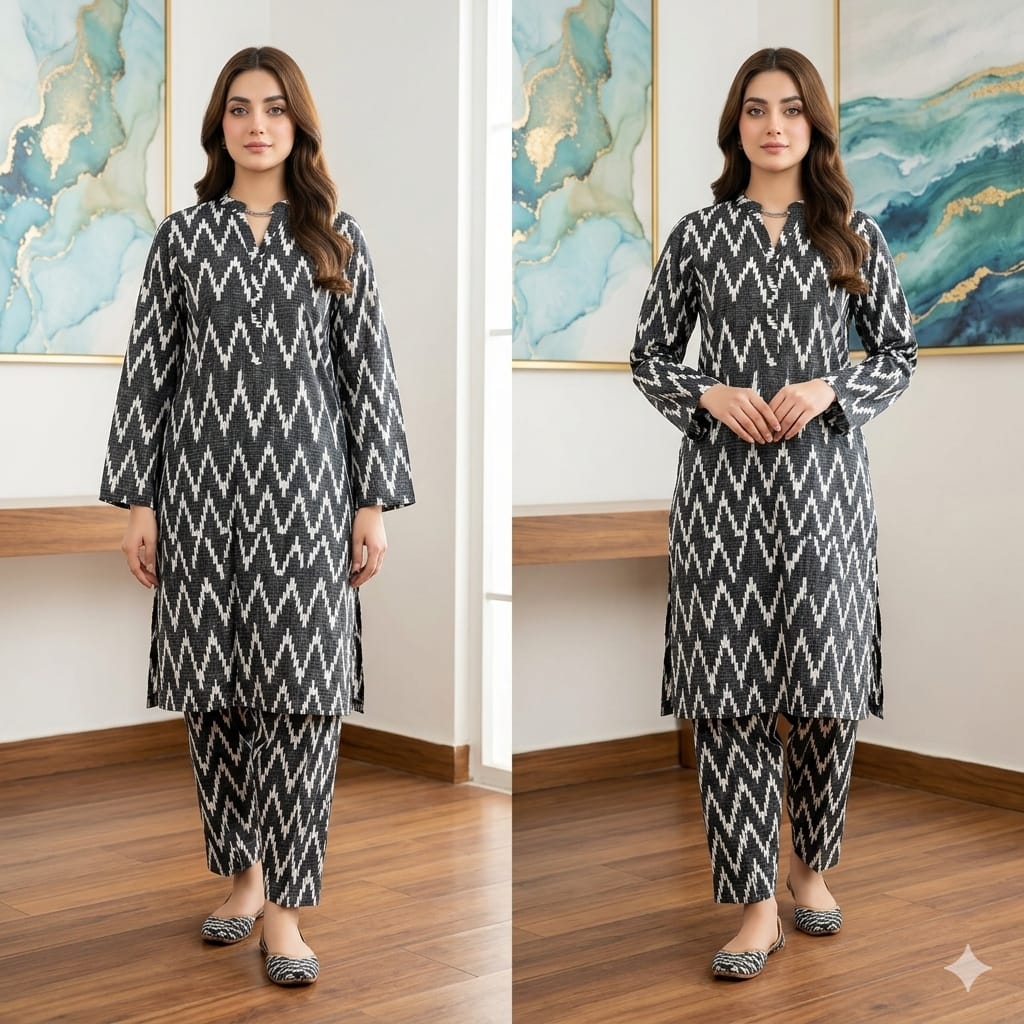 2 Pcs Unstitched Digital Print Suit JS 0513