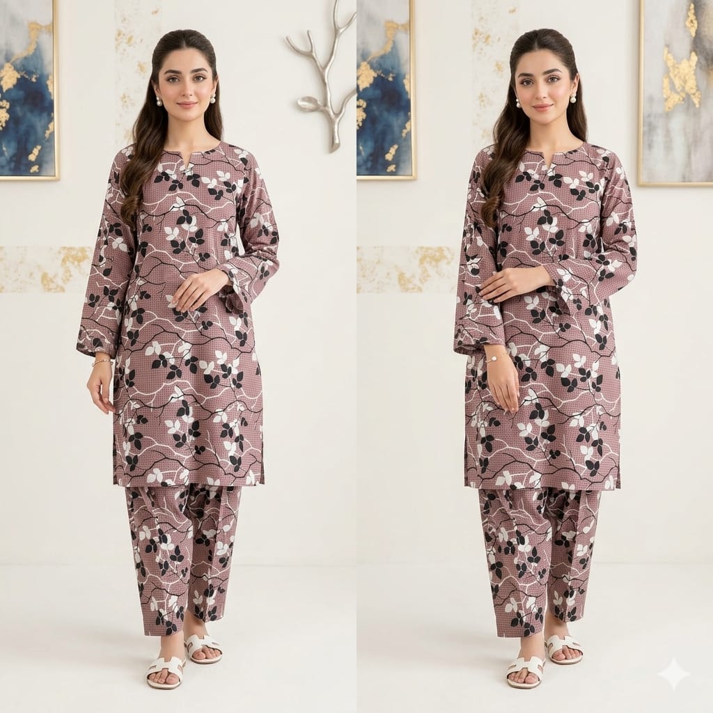 2 Pcs Unstitched Digital Print Suit JS 0512