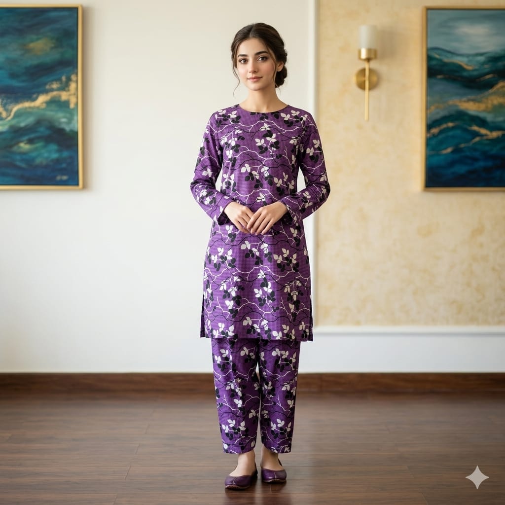 2 Pcs Unstitched Digital Print Suit JS 0512