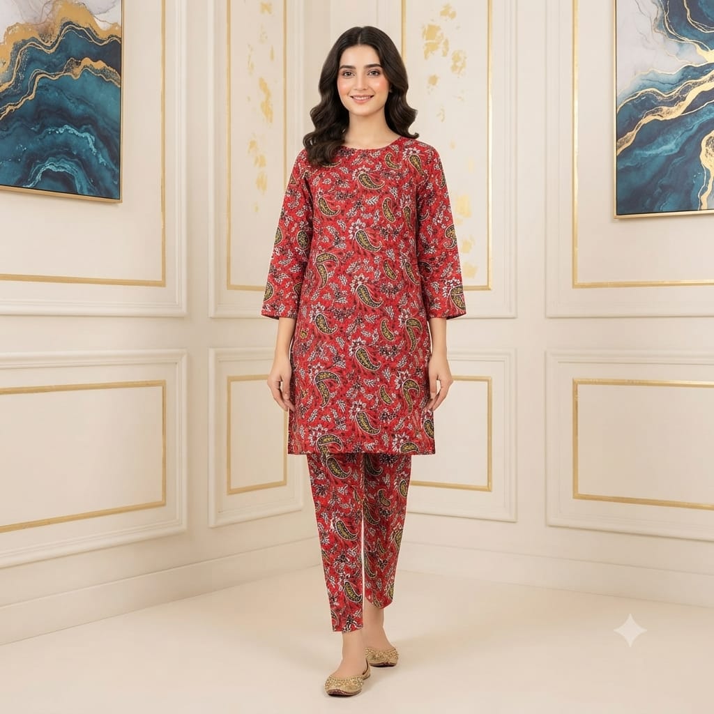 2 Pcs Unstitched Digital Print Suit JS 0603