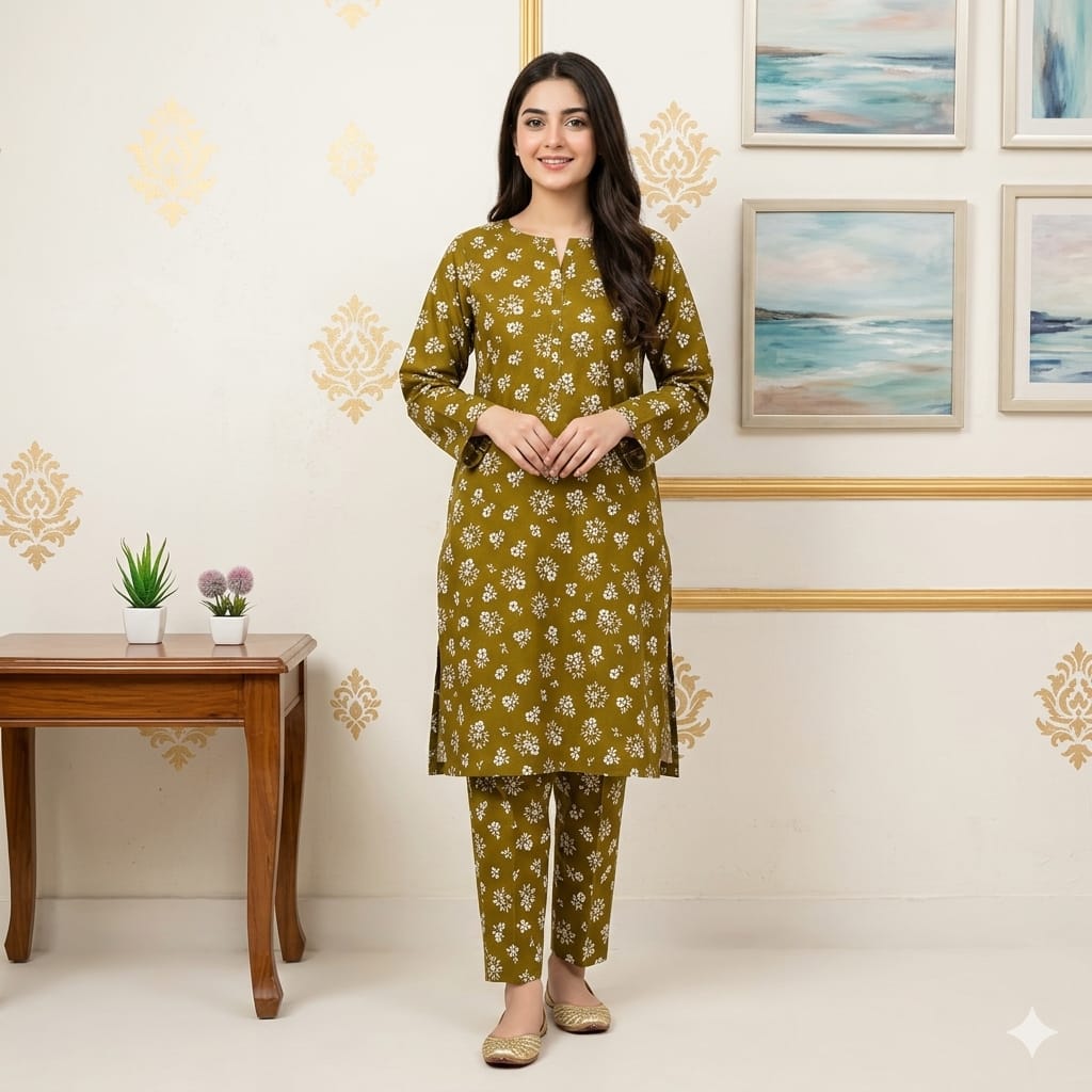 2 Pcs Unstitched Digital Print Suit JS 0560