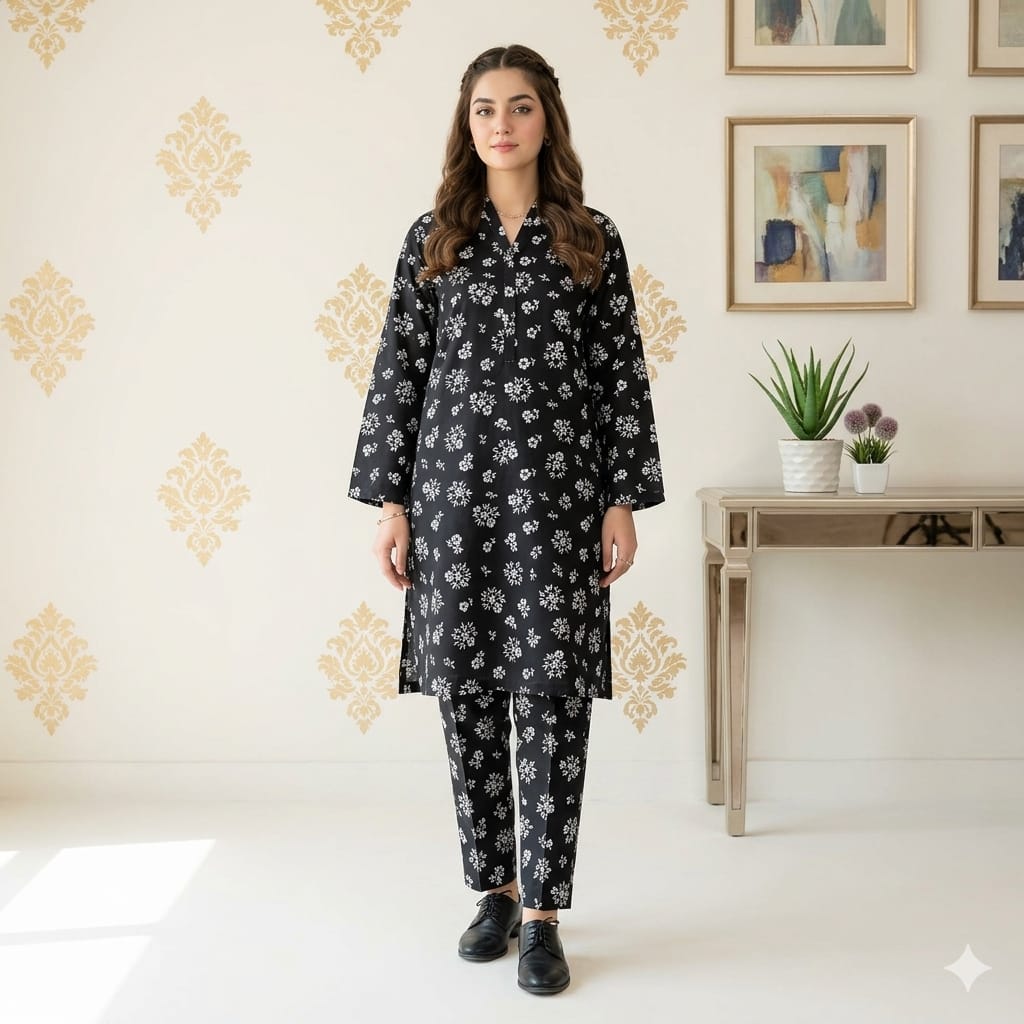 2 Pcs Unstitched Digital Print Suit JS 0552