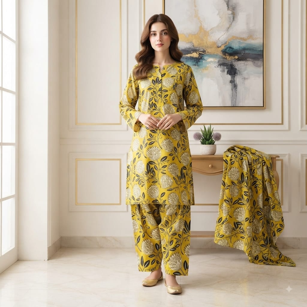 2 Pcs Unstitched Digital Print Suit JS 0531