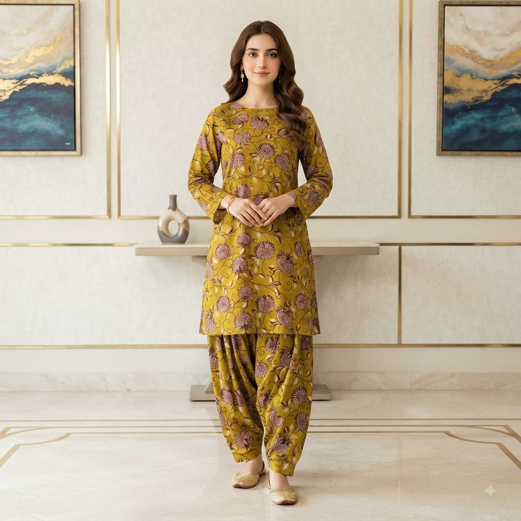 2 Pcs Unstitched Digital Print Suit JS 0530