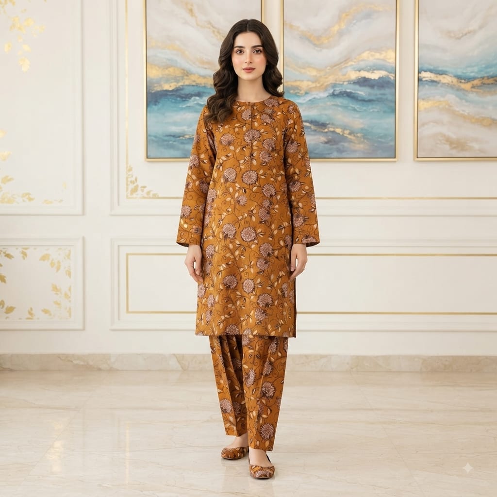 2 Pcs Unstitched Digital Print Suit JS 0527