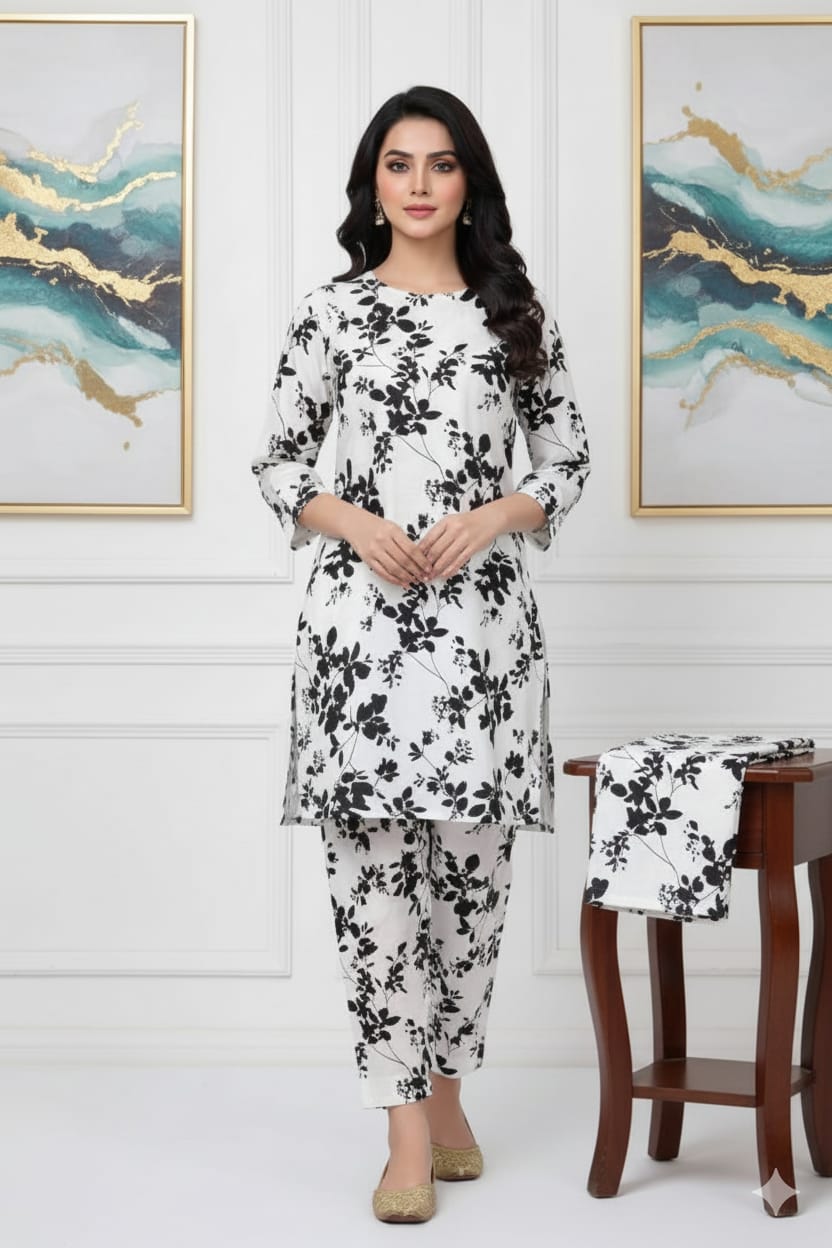2 Pcs Unstitched Digital Print Suit JS 0522