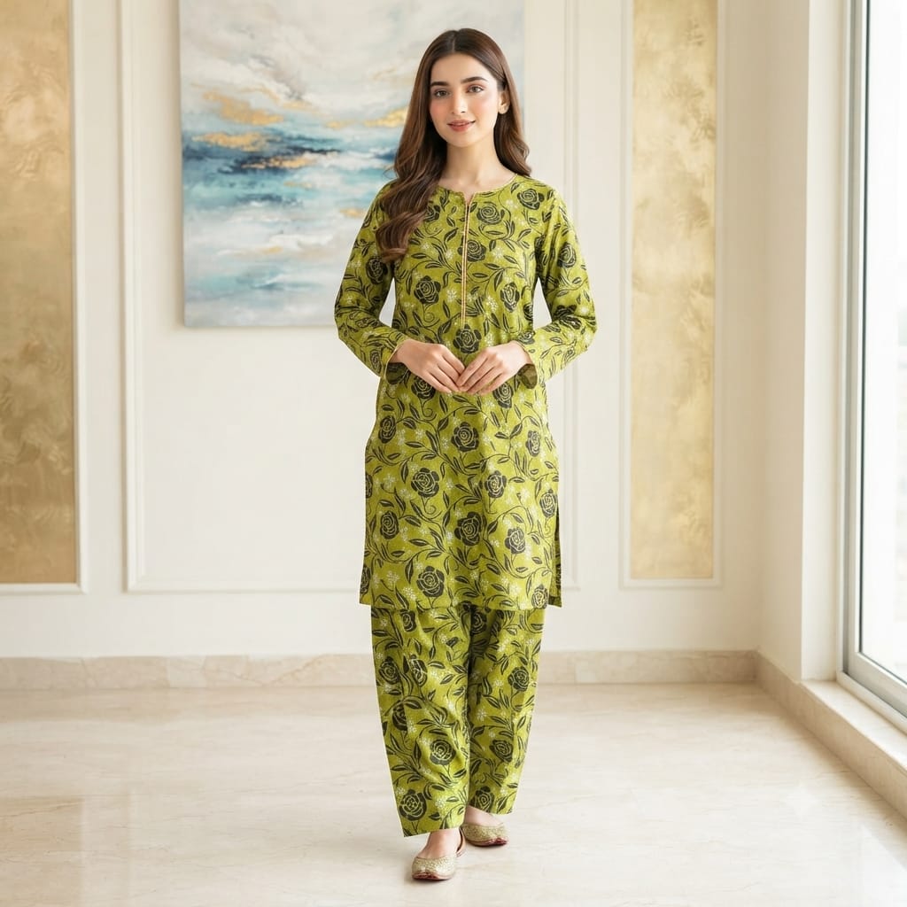 2 Pcs Unstitched Digital Print Suit JS 0518