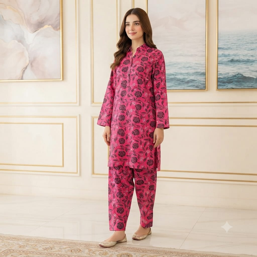 2 Pcs Unstitched Digital Print Suit JS 0517
