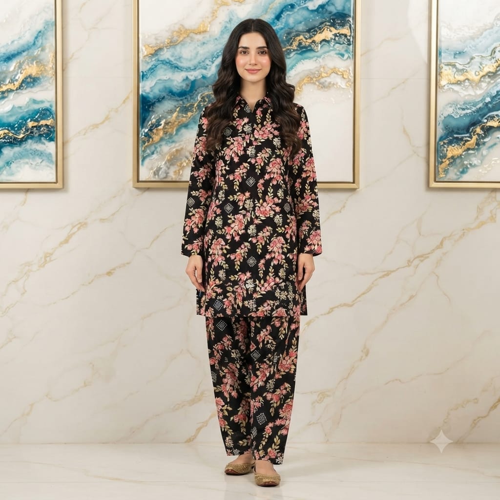 2 Pcs Unstitched Digital Print Suit JS 0616