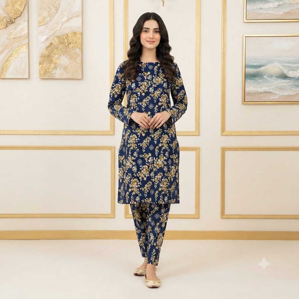 2 Pcs Unstitched Digital Print Suit JS 0615